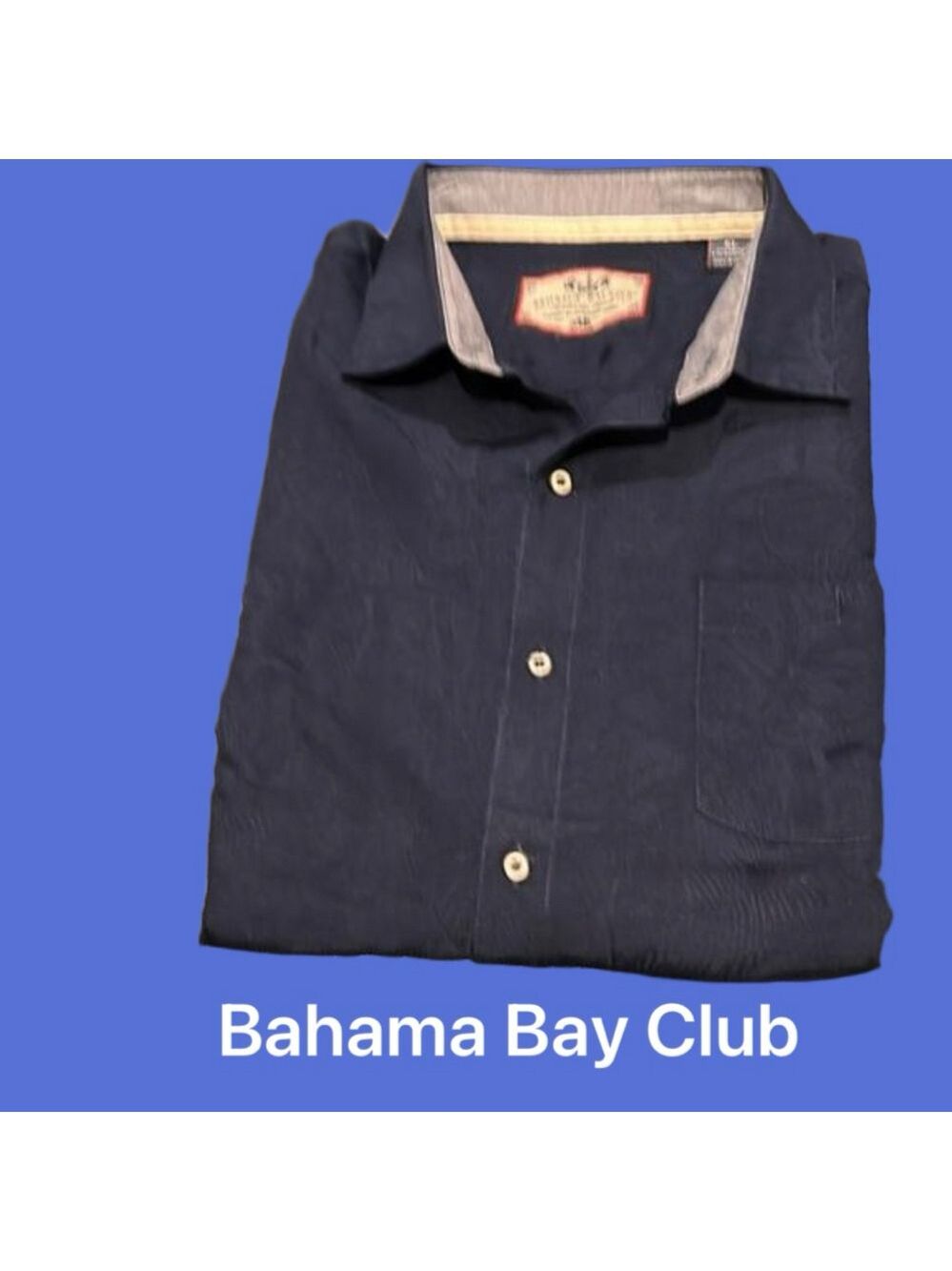 Bahama Bay Club (XL) NWOTs Button down casual Rayon/Polyester Shirt Soft/Silky
